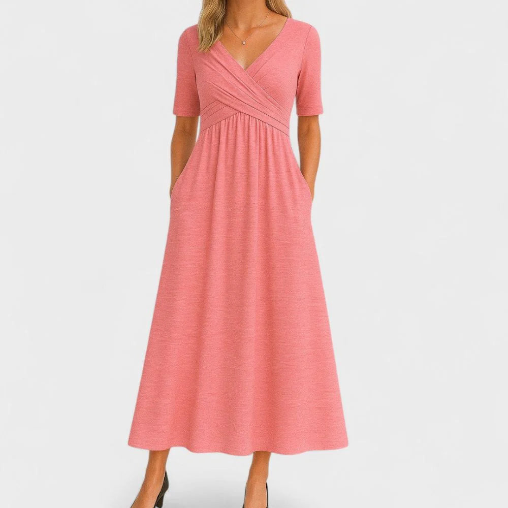 Zoé - Robe Midi Évasée Élégante