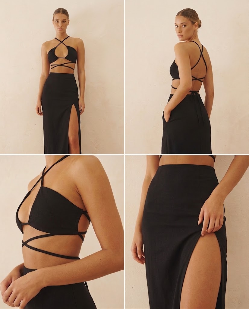 Conjunto Cut-Out Negro "Valentina"